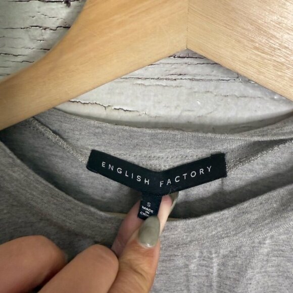 Anthropologie English Factory Black and Cream Sleeveless dress striped size smal - Picture 4 of 7